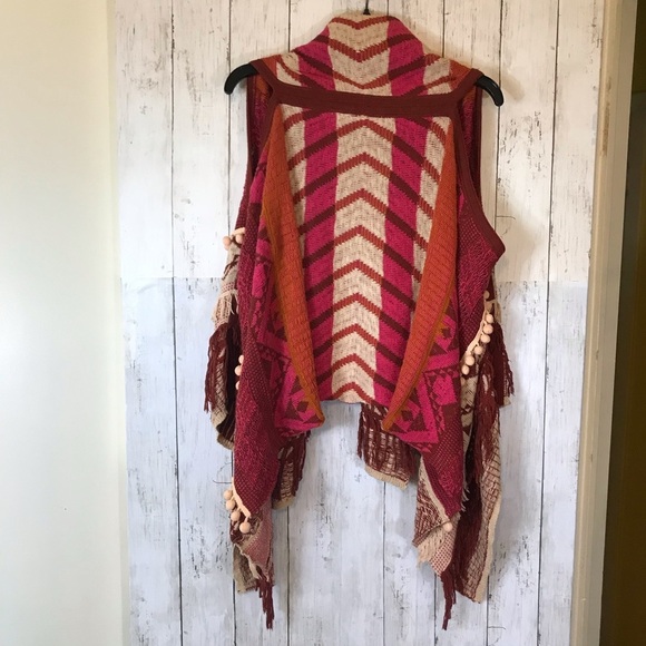 MOTH Anthropologie Durango Jacquard Boho Sweater Vest Size XS/S - Picture 10 of 16